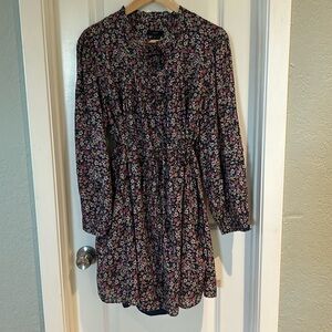 J. Crew floral belted mini dress